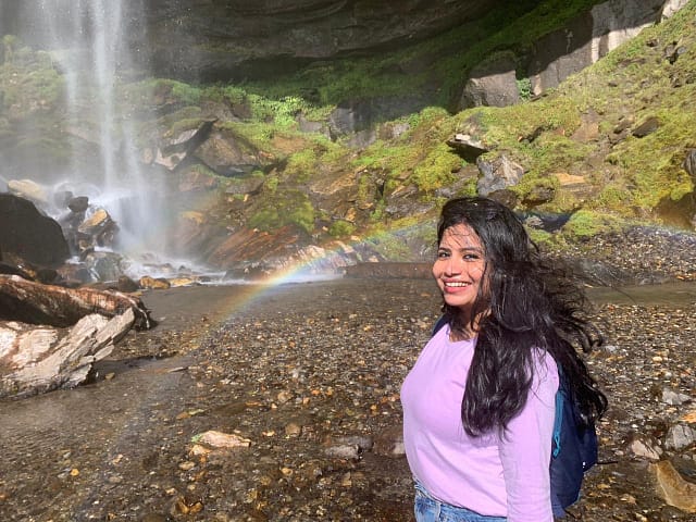 Rainbow at jogini falls